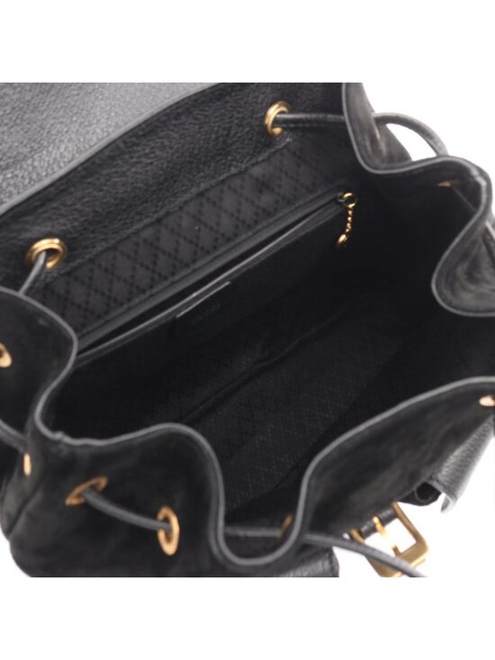 Gucci Backpack Bamboo 003 Black Suede Leather main image 4